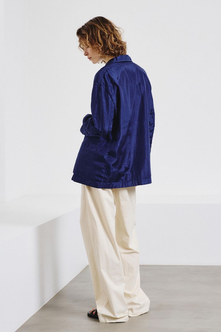 Double-layer cotton and silk jacket