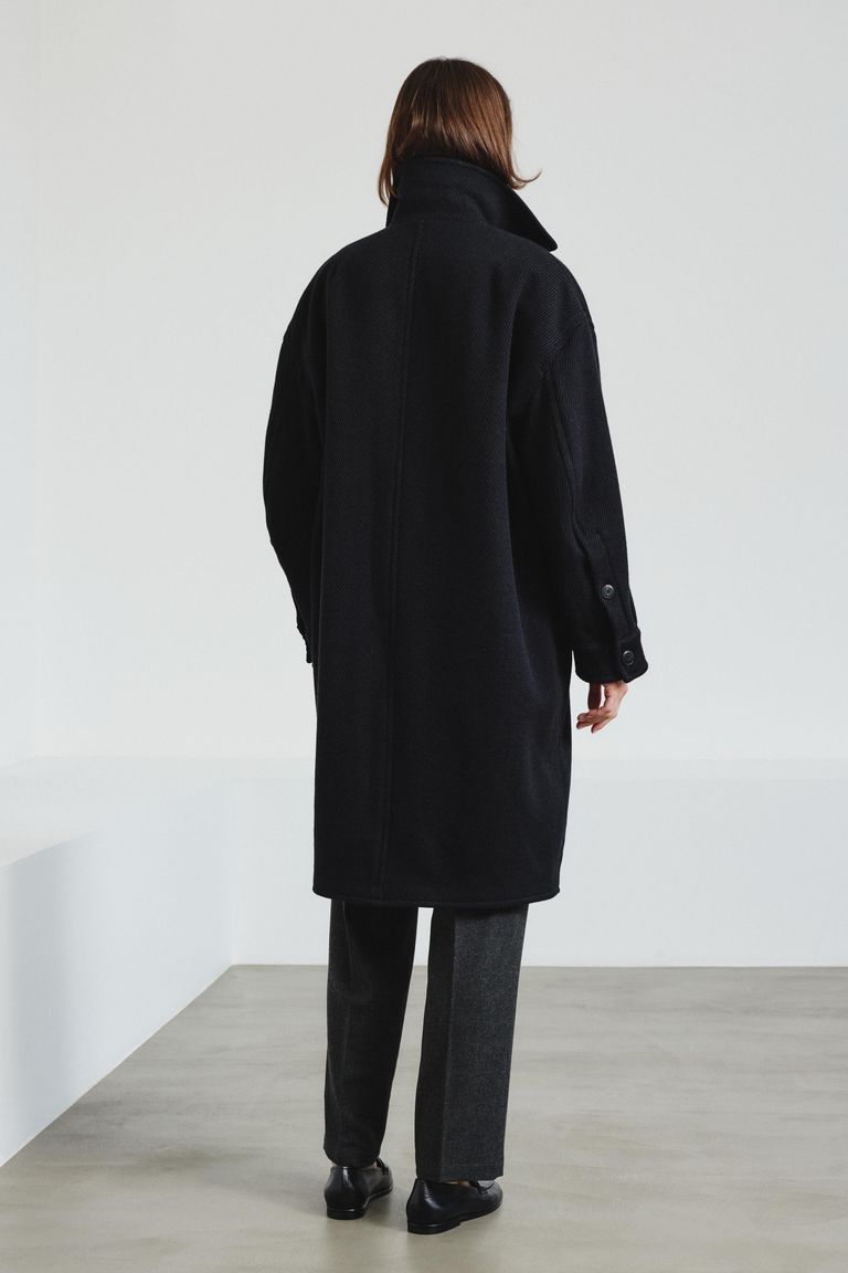 Wool drill cloth coat