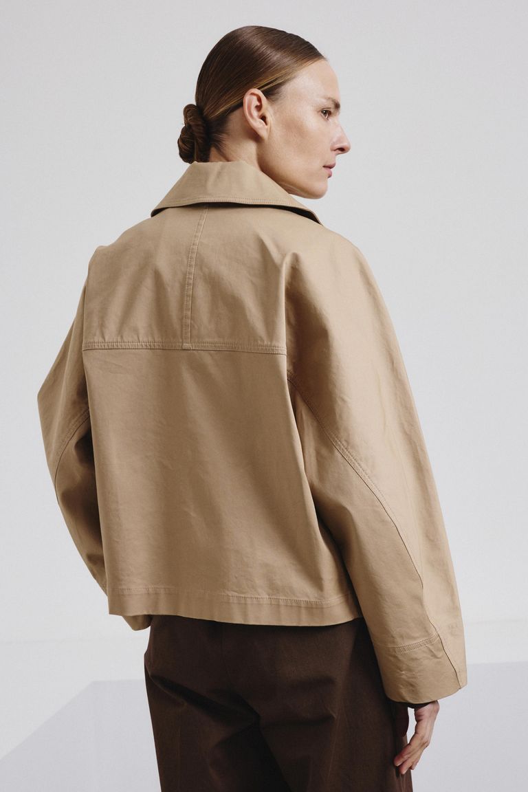 Coated cotton drill coat