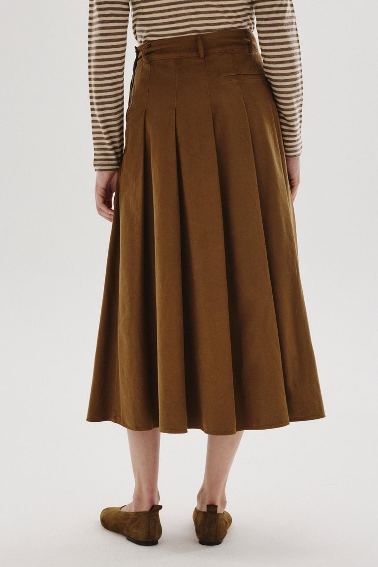 Jupe en flanelle de coton et laine
