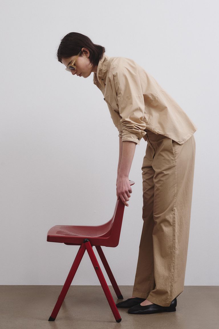 Chemise en popeline corde