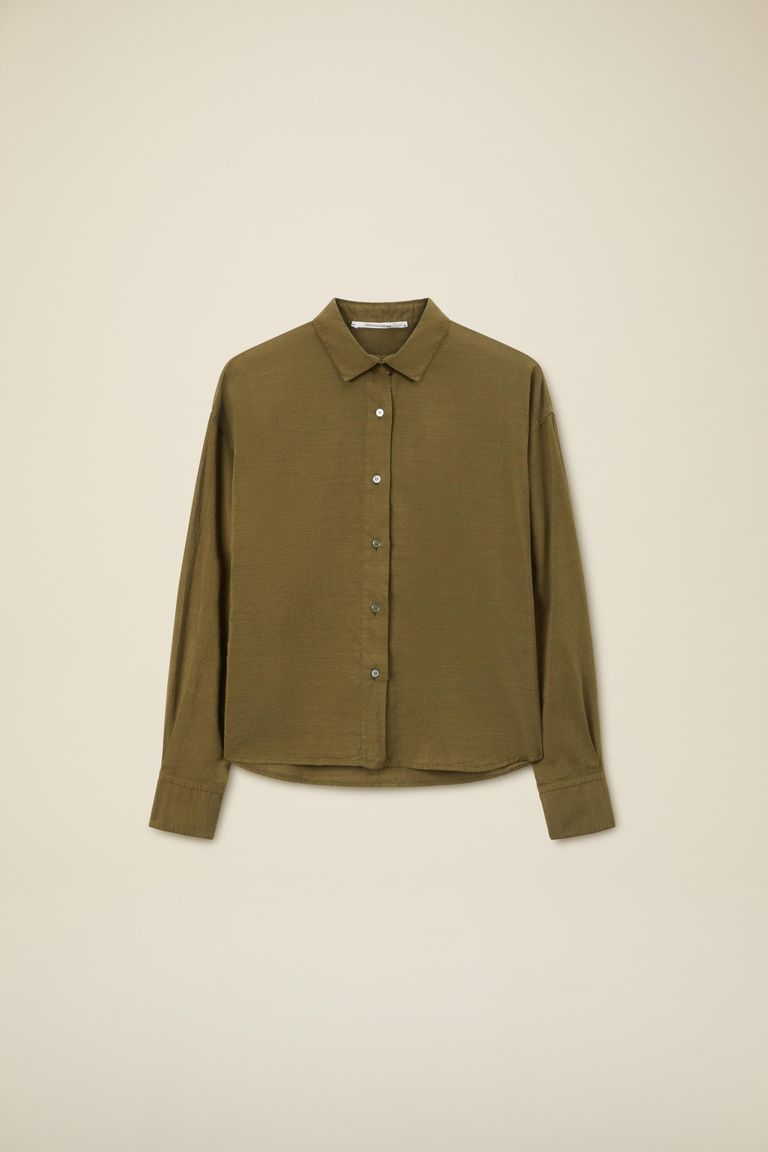 Camicia in mussola di cotone e seta