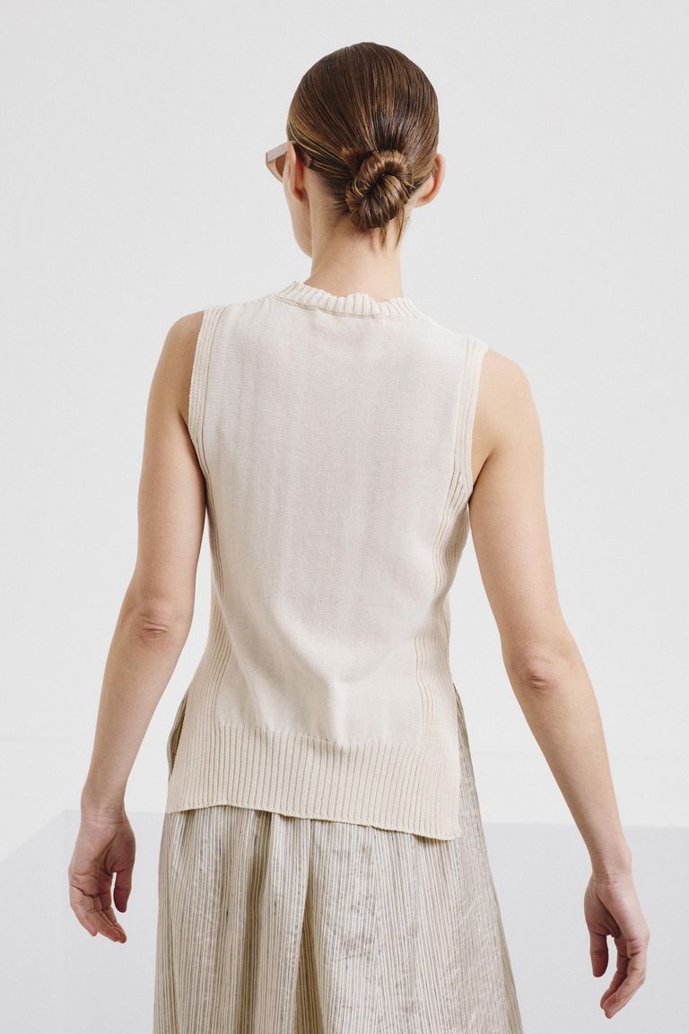 Canotta in maglia di cotone organico