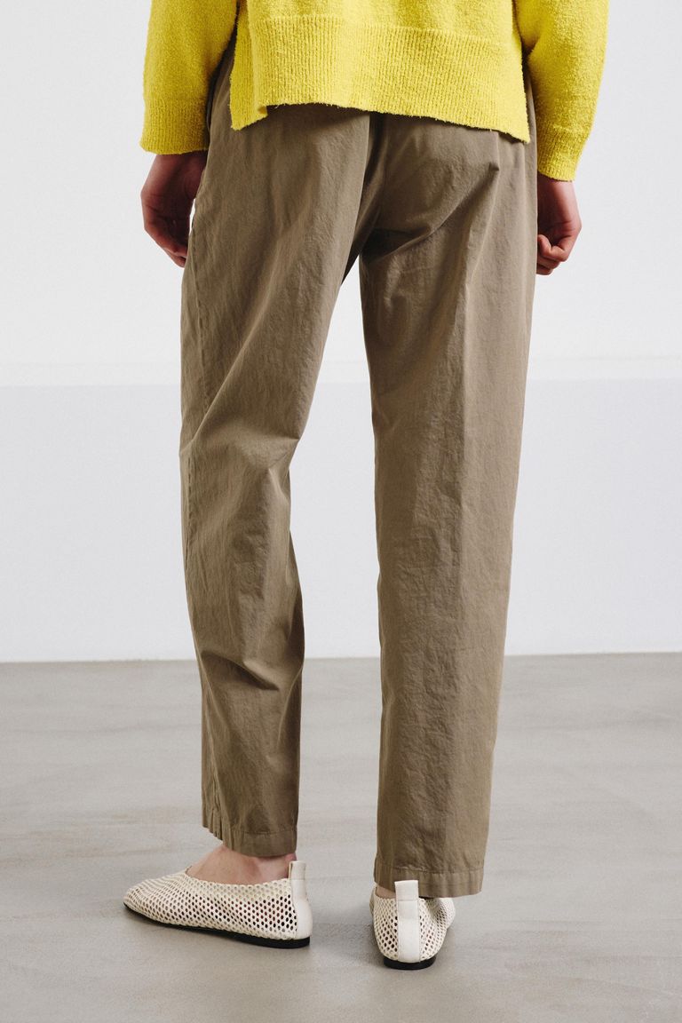 Cotton gabardine jogging trousers