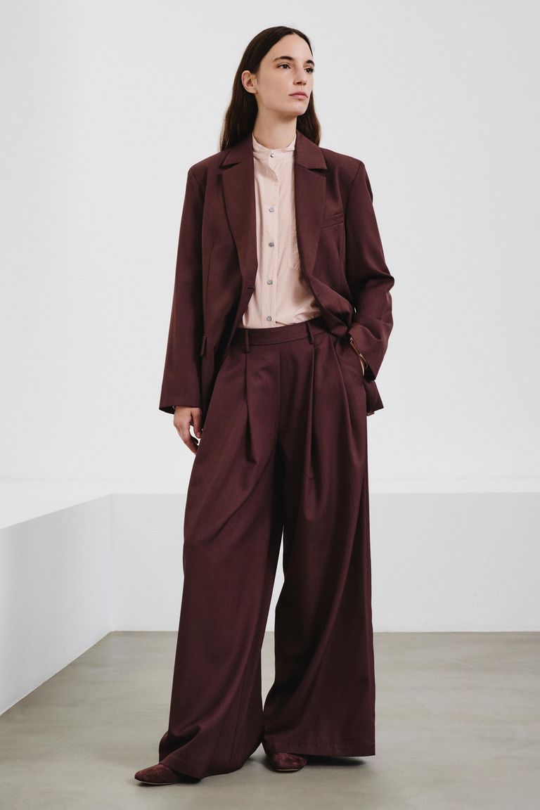 Habutai silk and cotton shirt with band collar