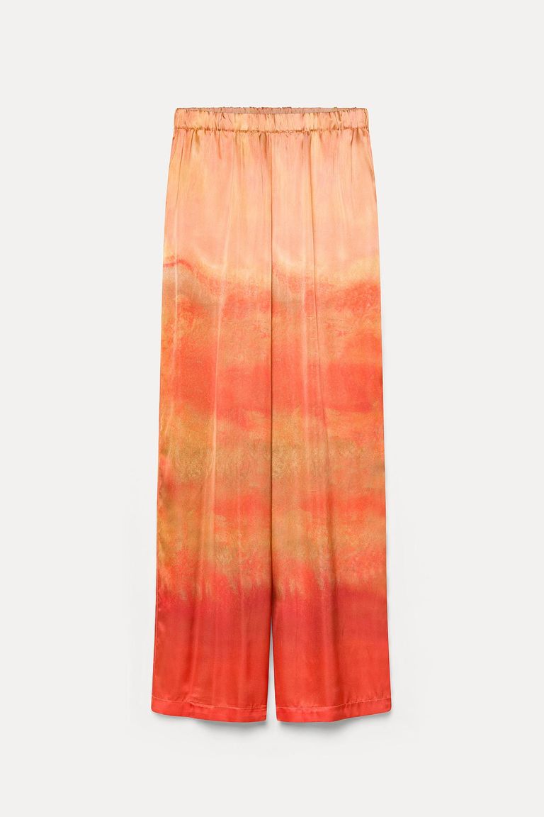 Pantalone in raso stampato