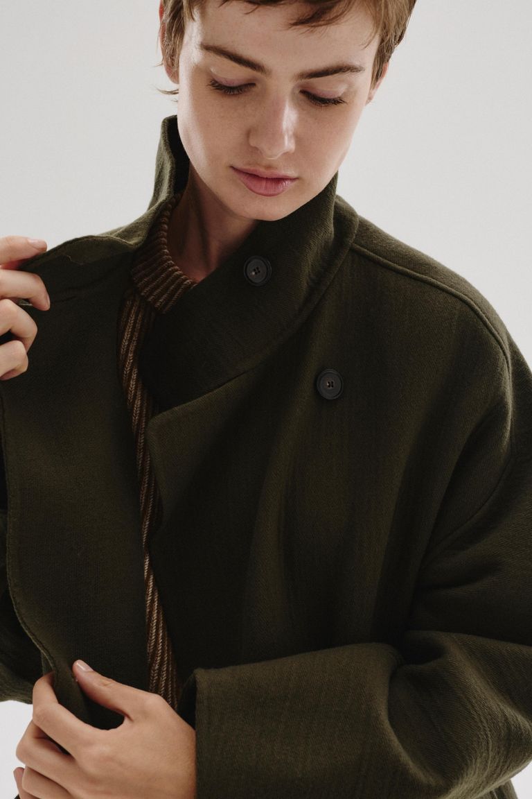 Veste en drap de laine et cachemire