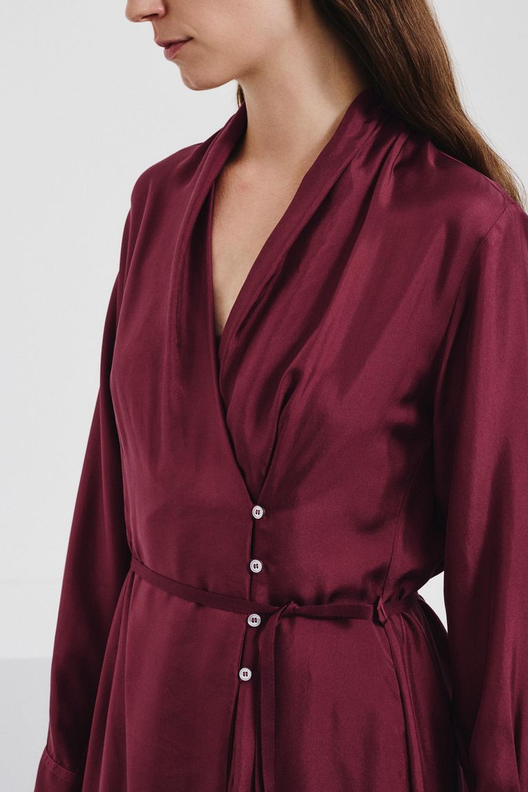 Robe en habotai de soie