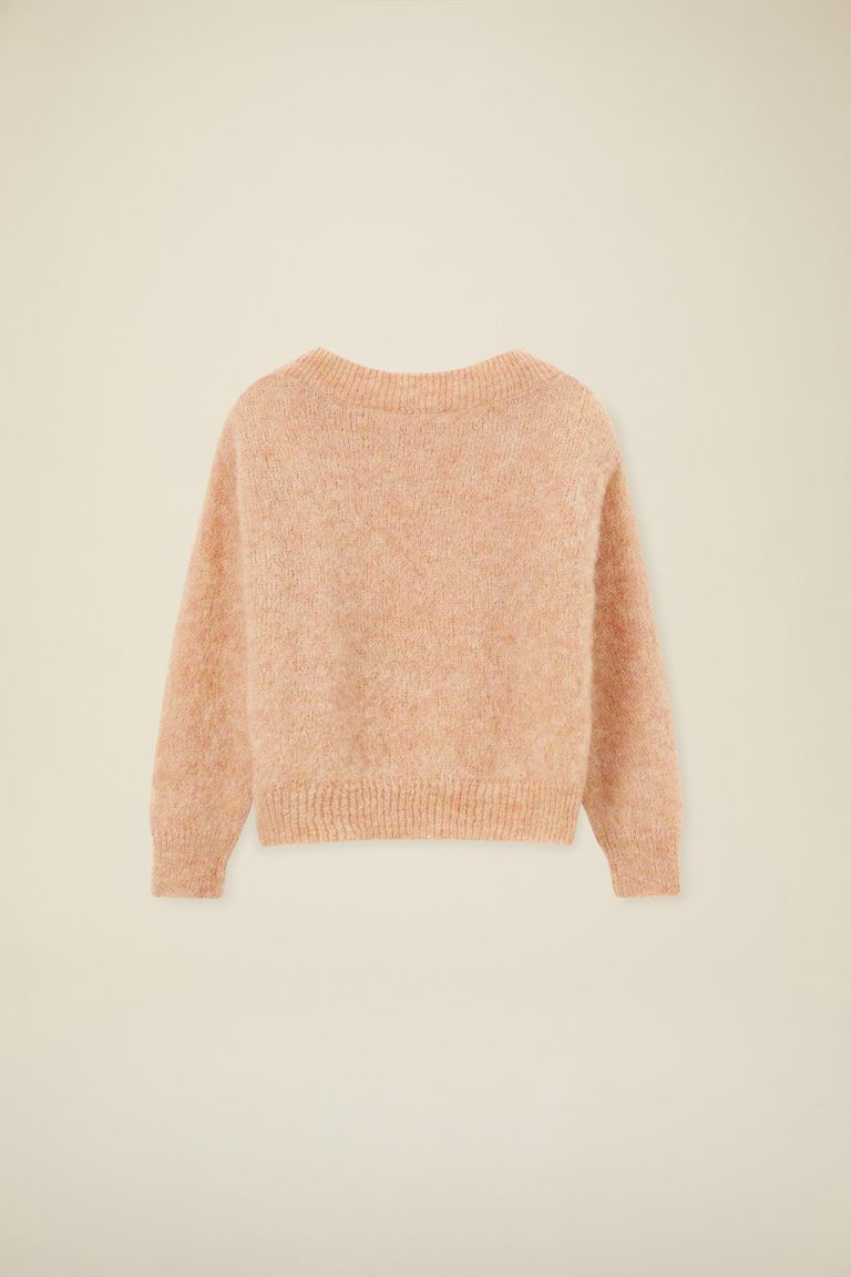 Maglione con scollo ampio in mohair
