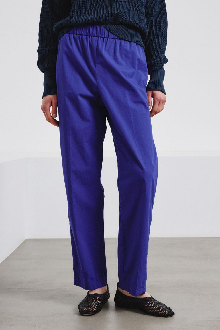 Cotton gabardine jogging trousers