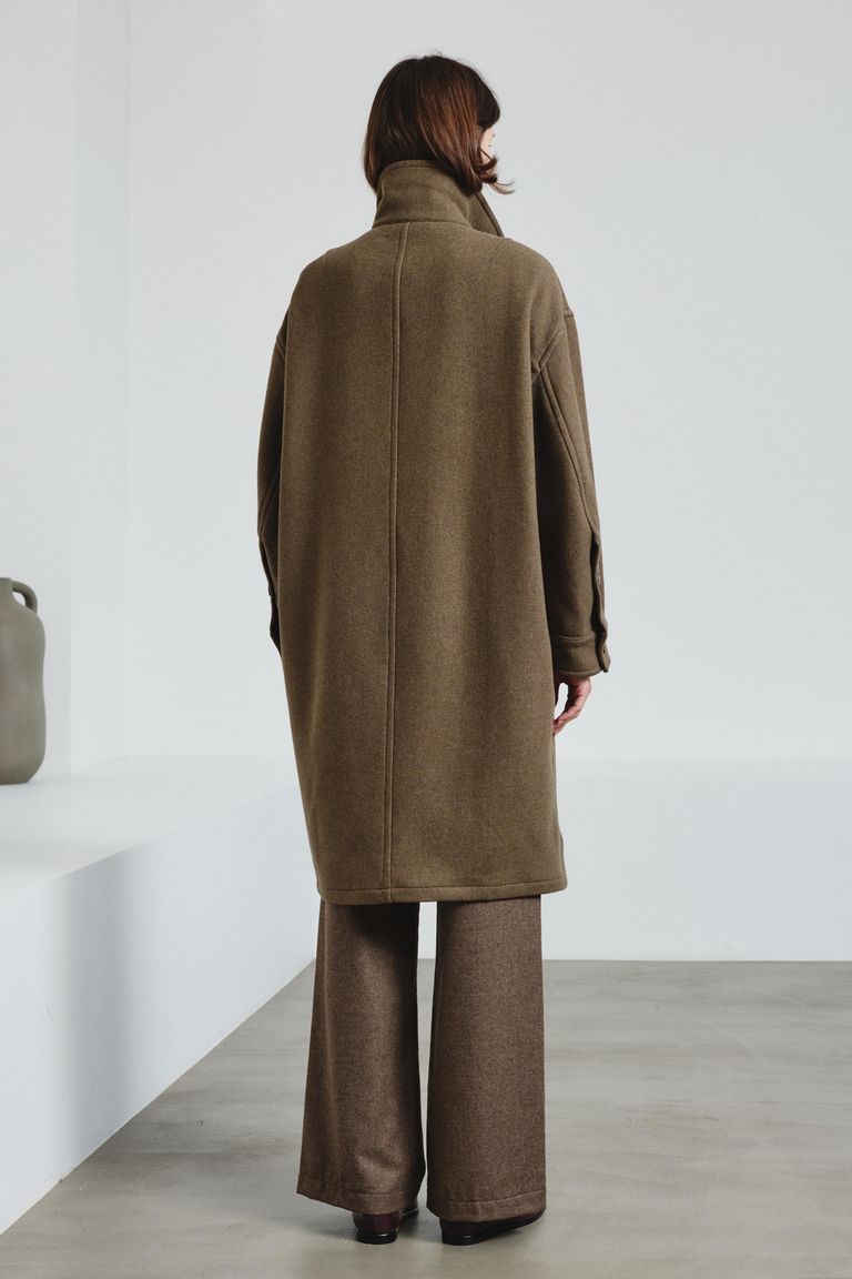 Felted wool cloth coat