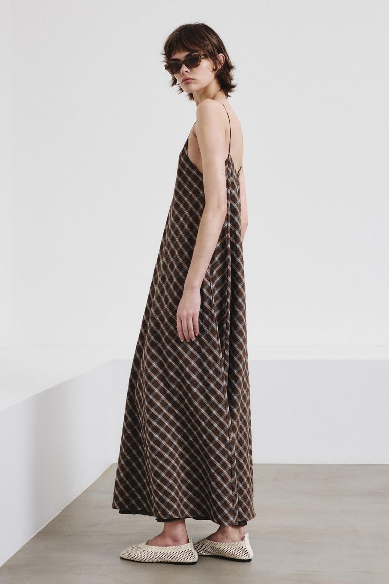 Abito in madras di cotone