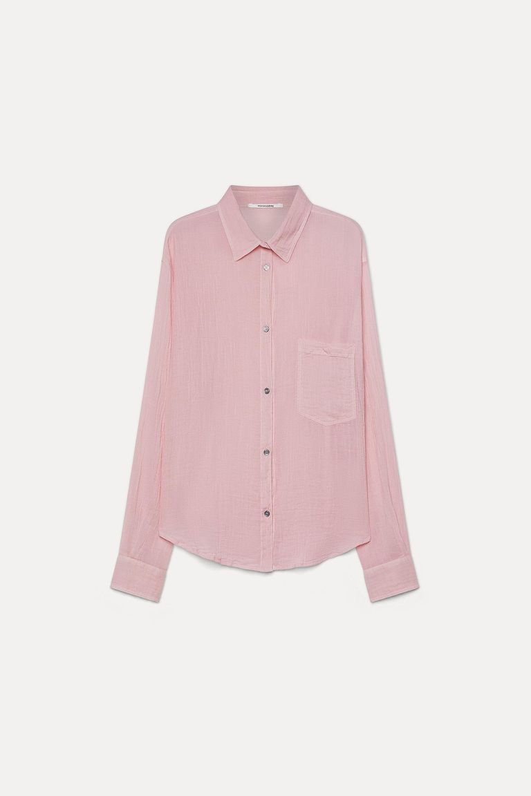 Organic cotton crepe gauze shirt
