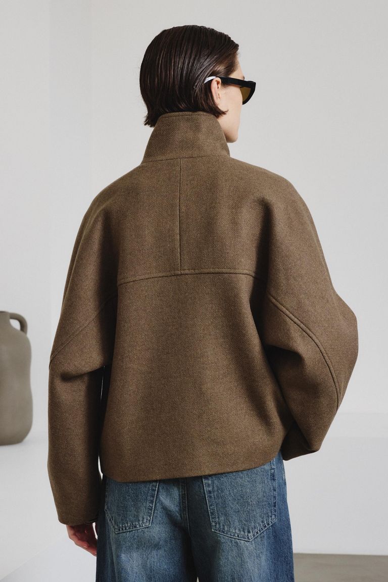 Felted wool cloth peacoat