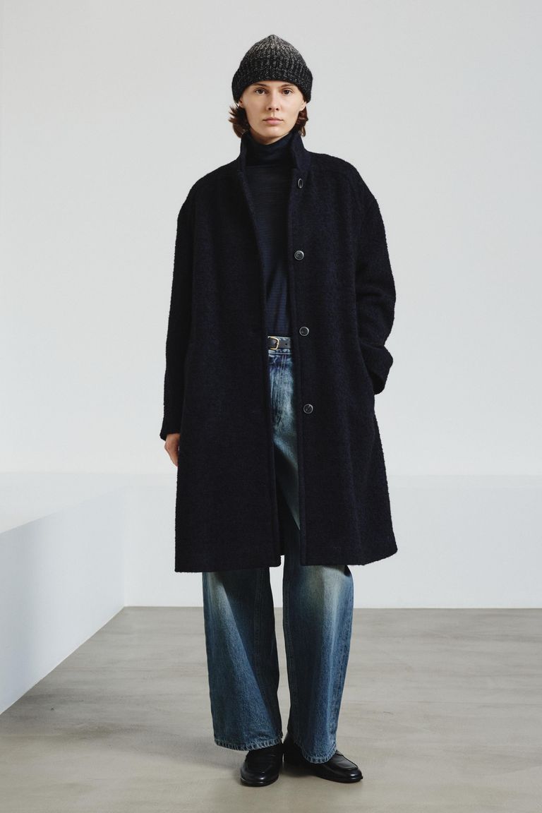 Cappotto in bouclè bicolore