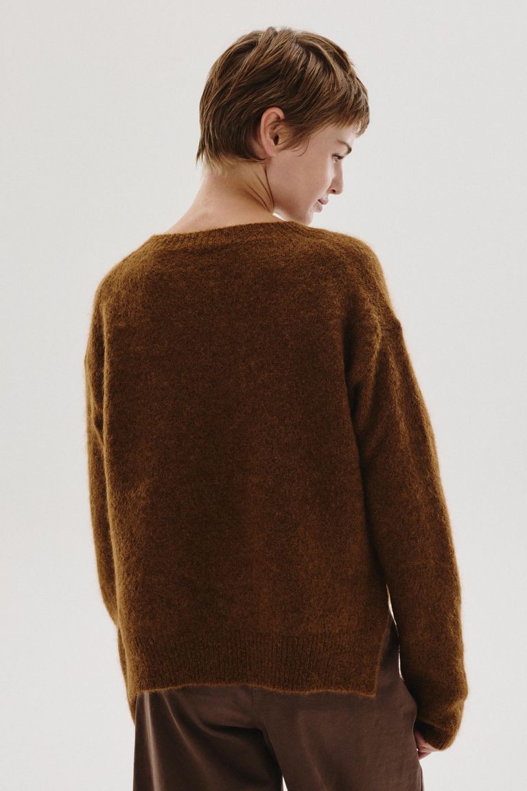 Maglione girocollo in mohair