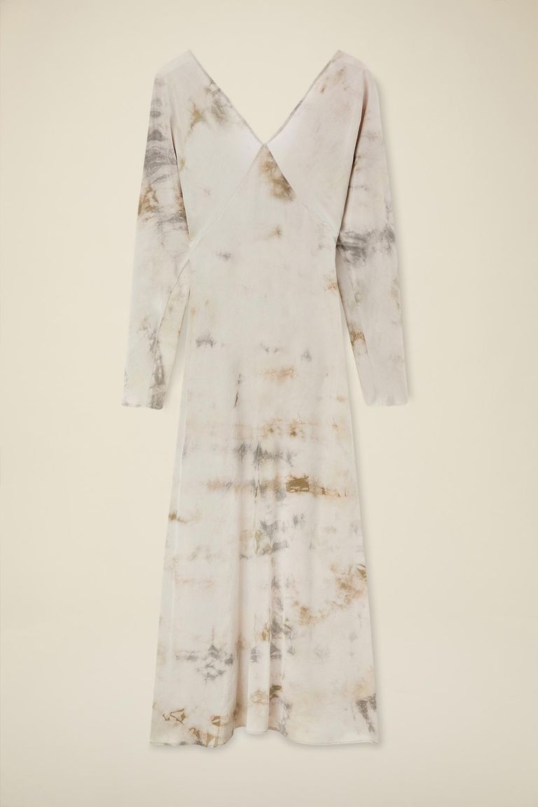 Abito in crepe de chine con maltintura