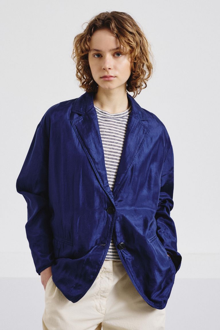 Double-layer cotton and silk jacket