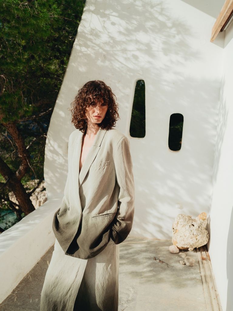 Veste en toile flammée dégradée