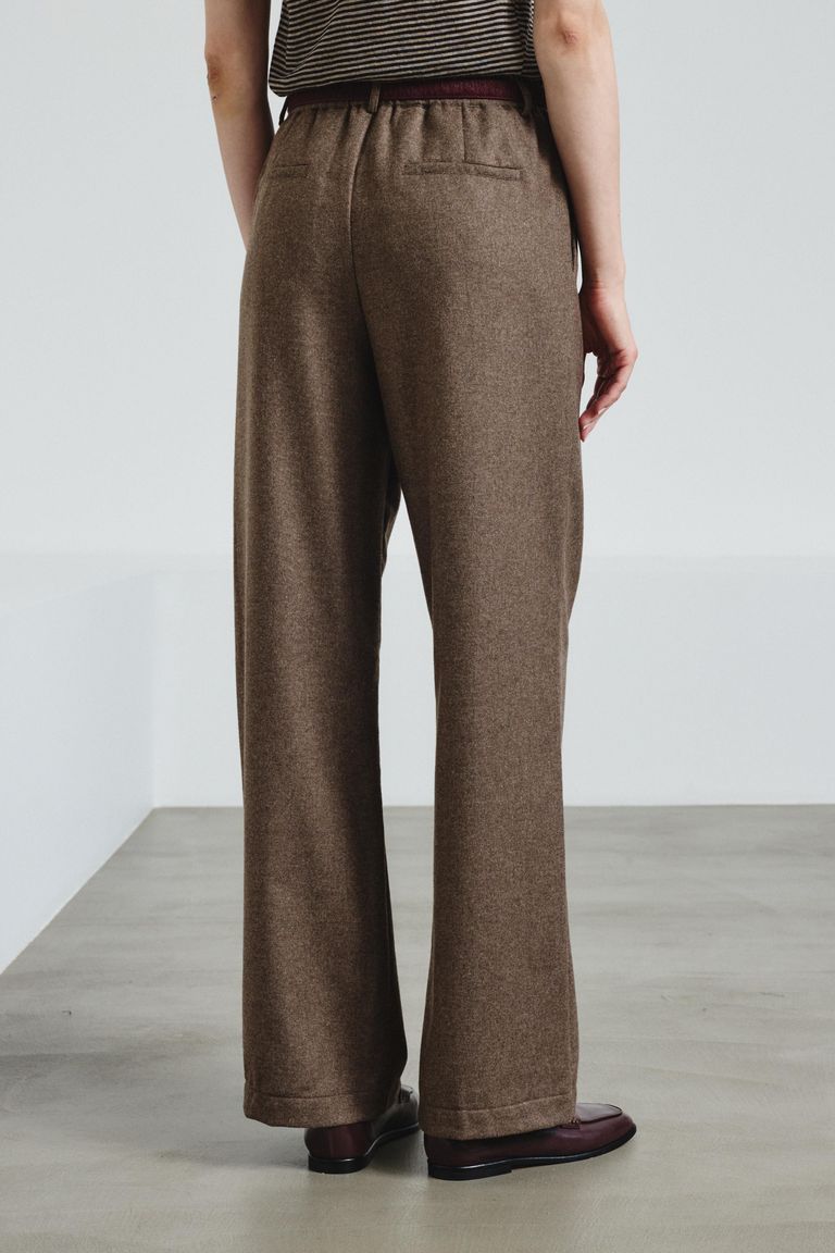 Soft-fit flannel trousers