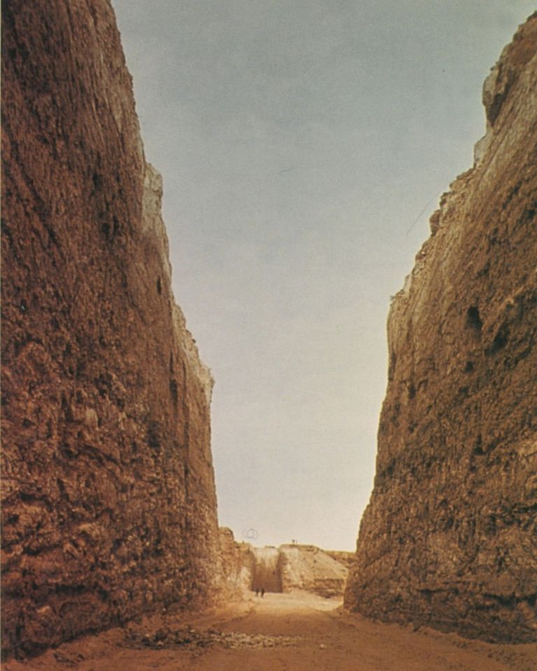 A monumental work of Land Art that reshapes space and perception.
- Michael Heizer, Double Negative (1969)