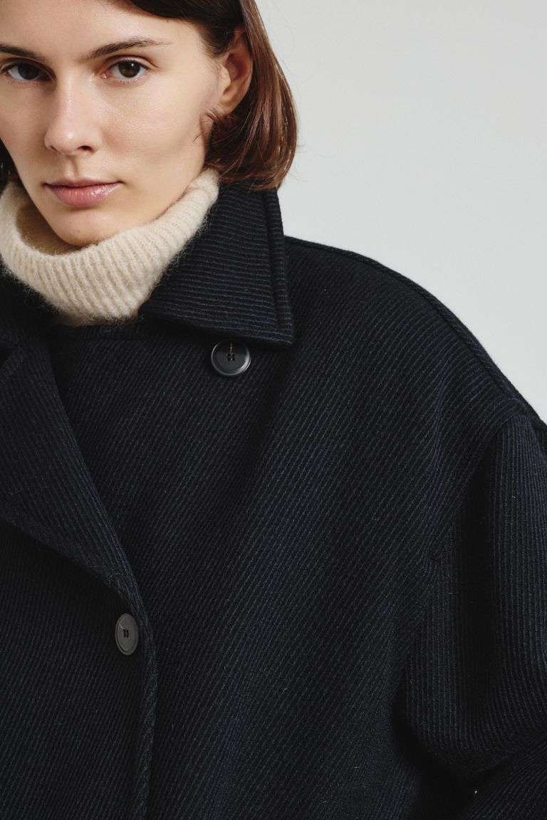 Wool drill cloth coat