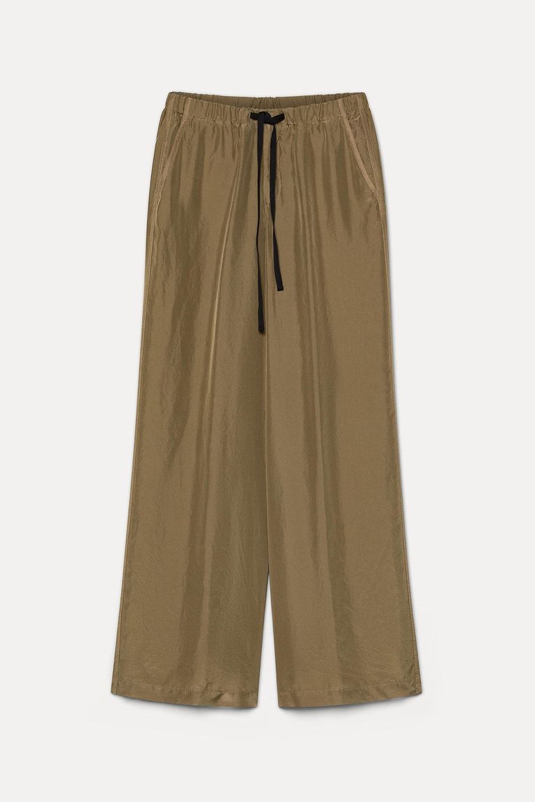 Trousers in silk habutai