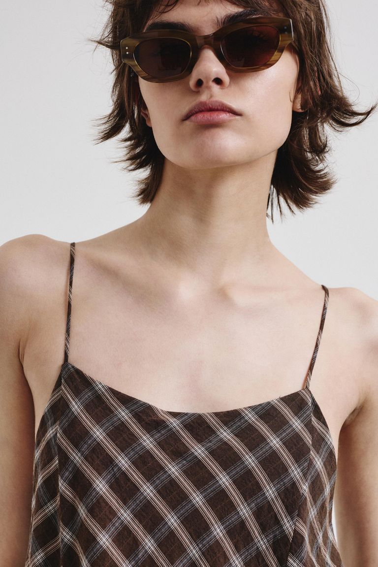 Abito in madras di cotone