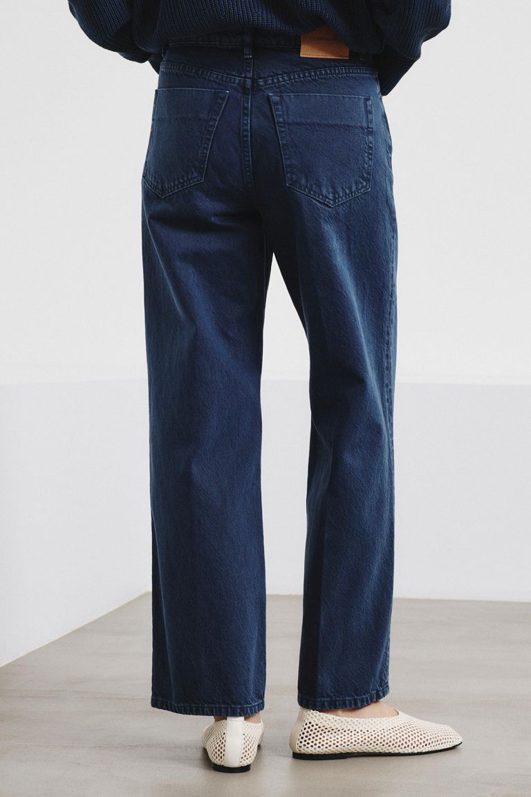 Straight-fit cotton drill trousers