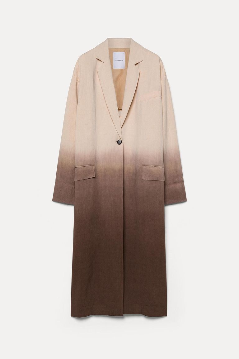 Dégradé slub canvas coat