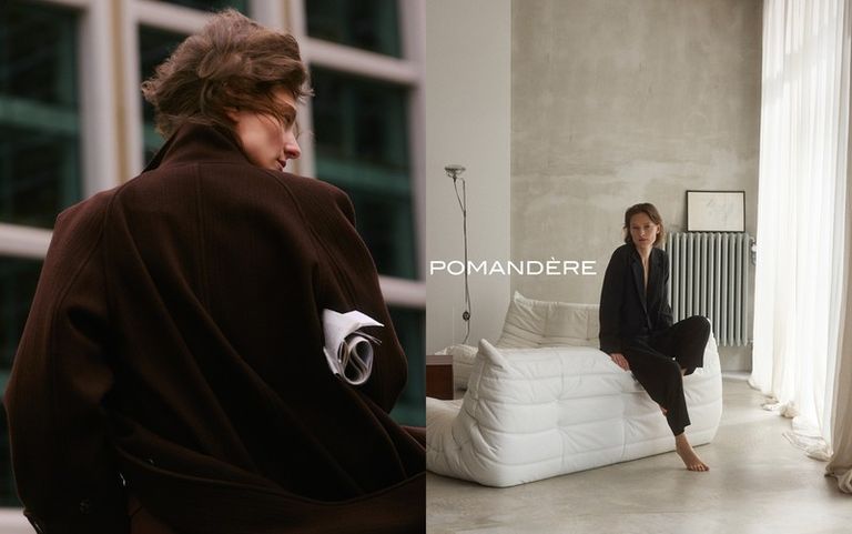 Soft textures, refined silhouettes, and effortless elegance accompany every moment of the day. 

#POMANDÈRE #FW26