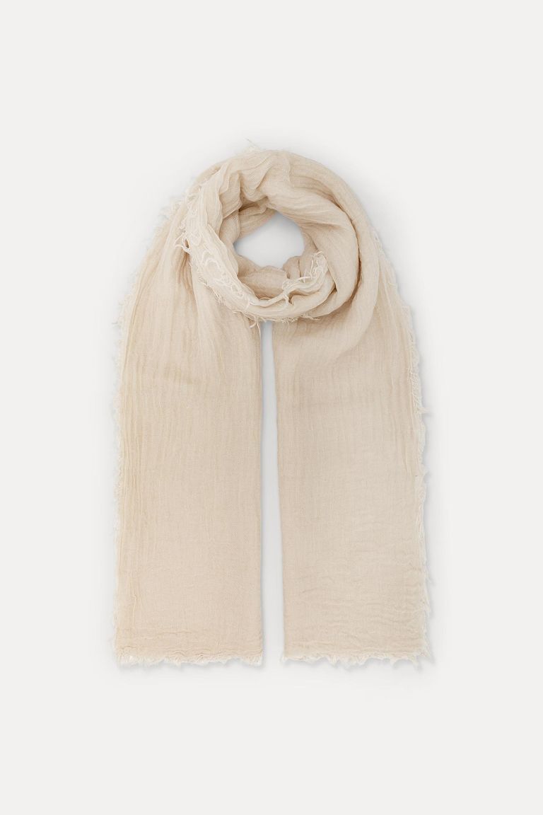 Tencel and melange wool drill scarf