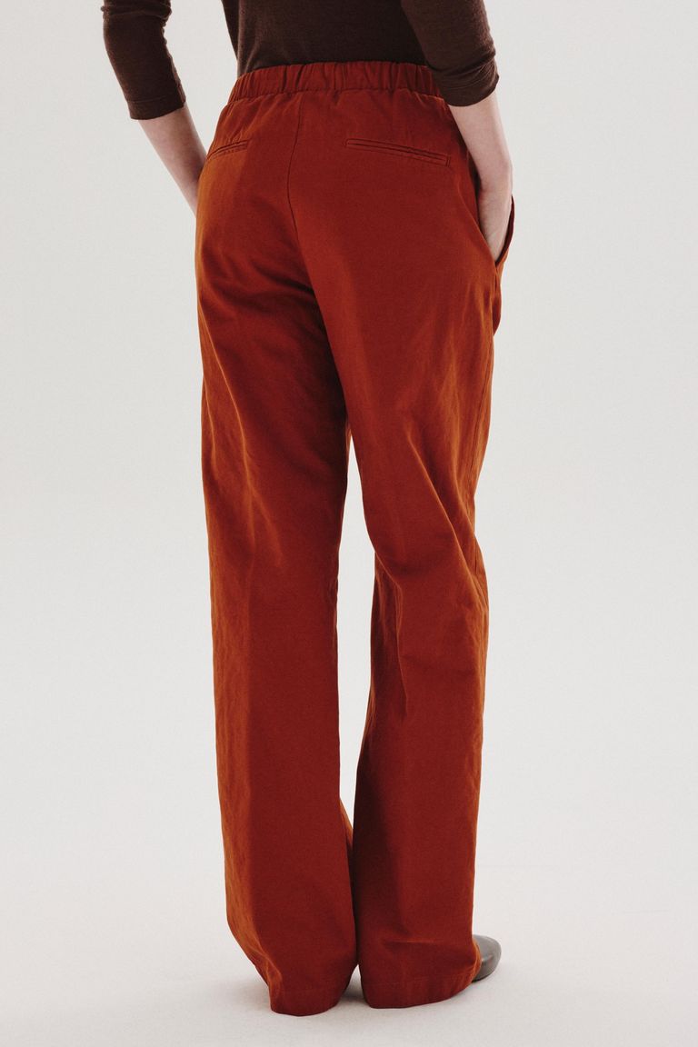 Pantalone iconico in drill di cotone smerigliato cotto
