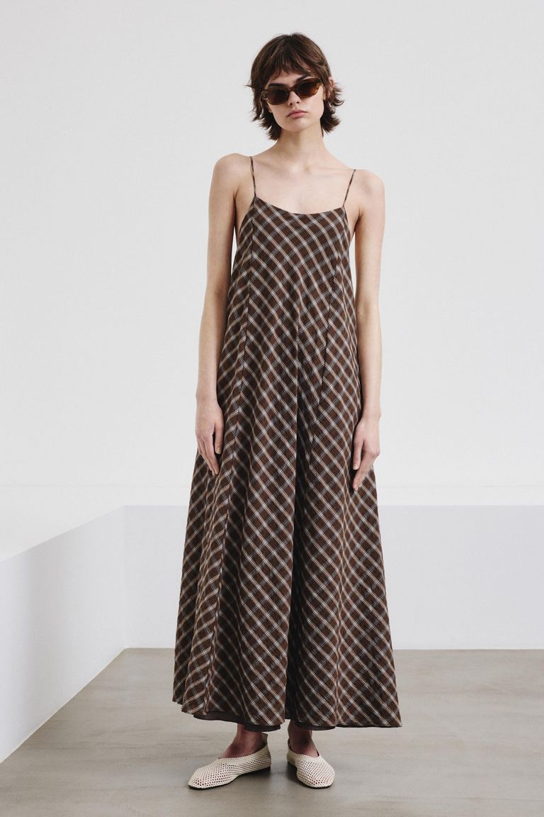 Abito in madras di cotone