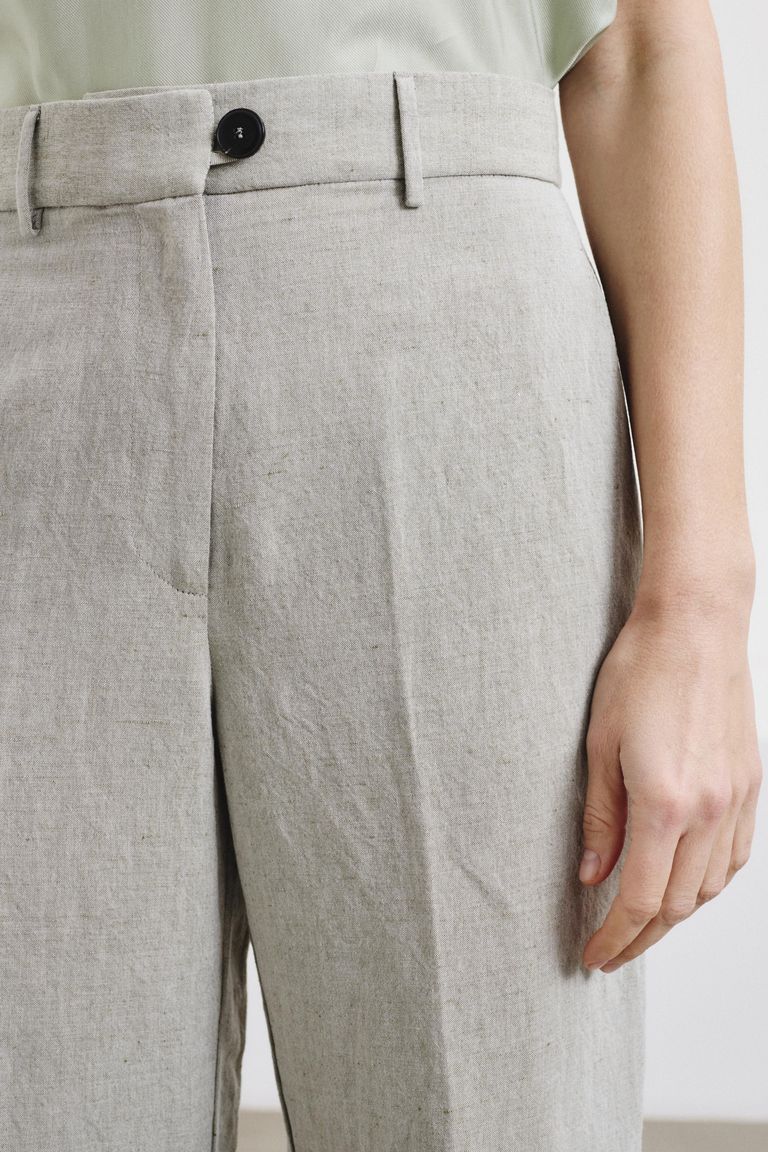 Pantalone in tela fiammata