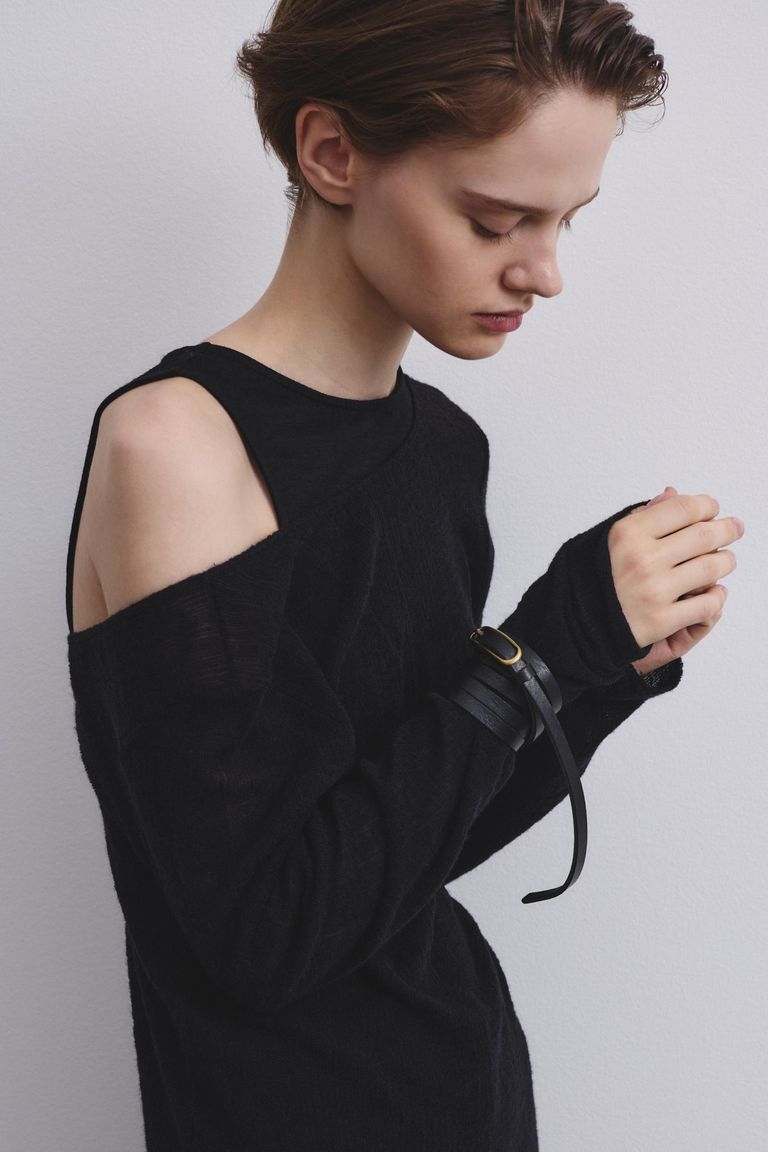 Jacquard wool jersey dress