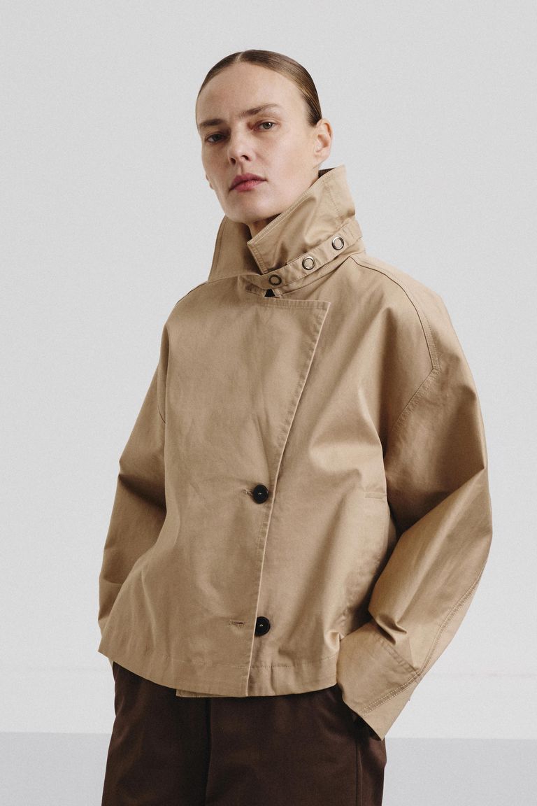 Coated cotton drill coat