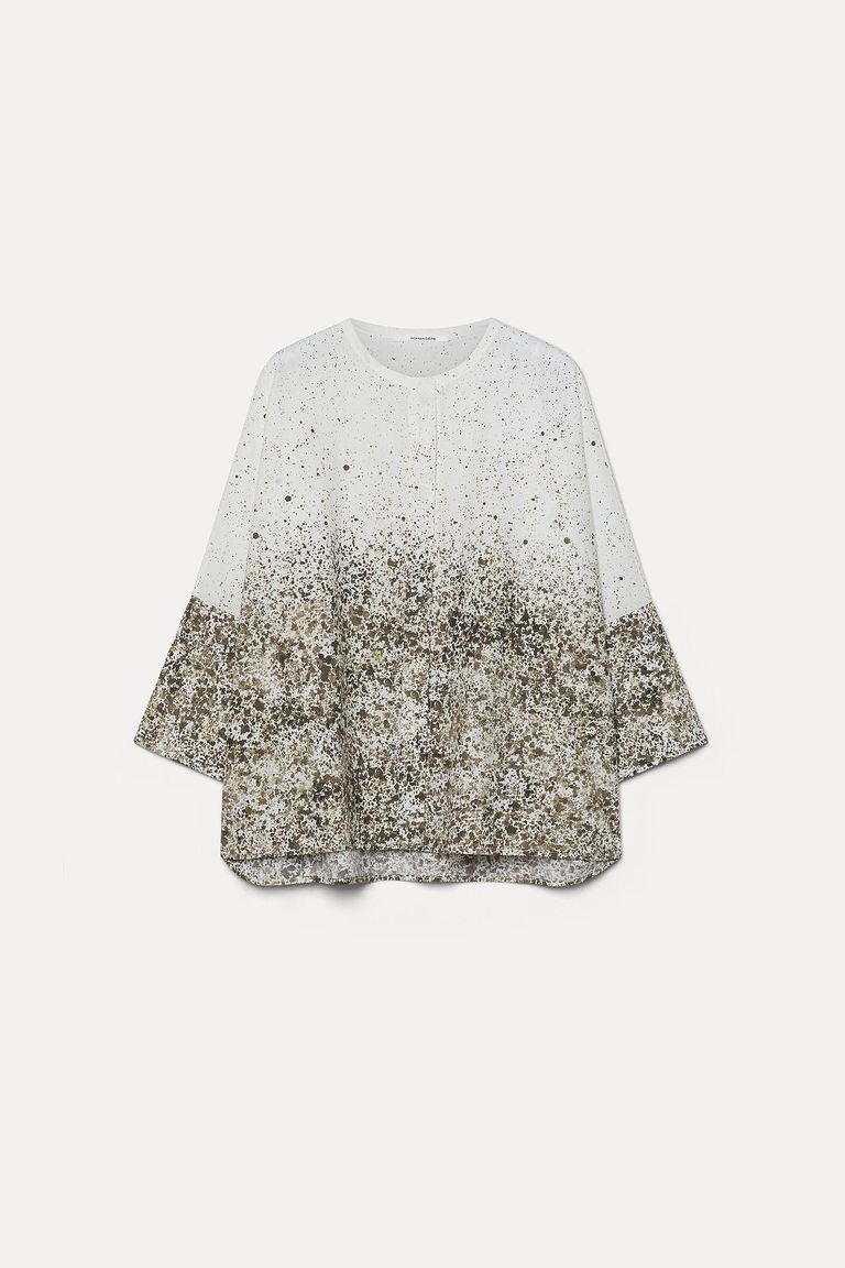 Printed poplin shirt