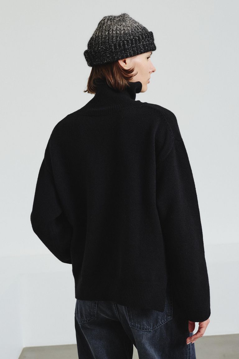 Turtleneck in felted merino wool
