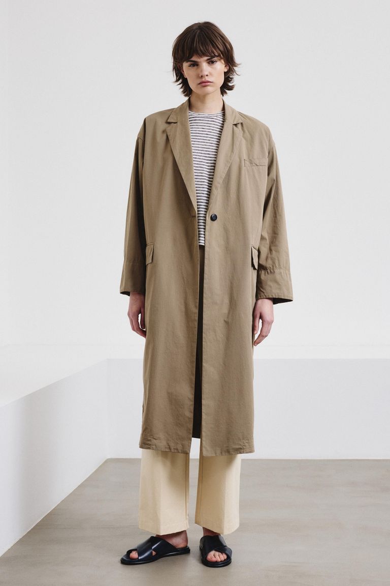 Cotton gabardine coat