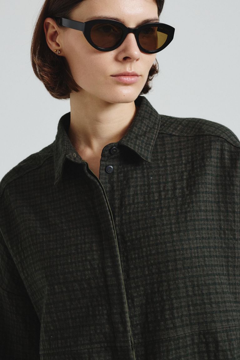 Iconic micro check shirt